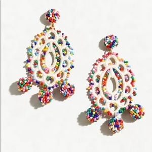 💖NWT JCrew Handmade MColor Bead Crochet Earrings